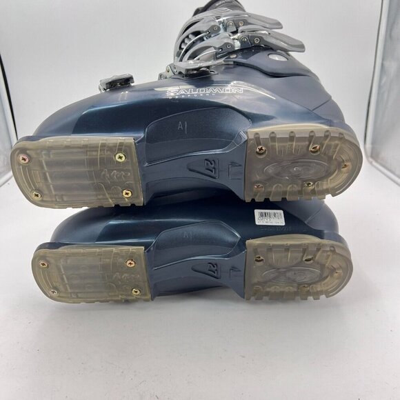 Salomon Performa Auto Fit Men Size 9.5 Grey Gun Metal 4 Buckle Winter Ski Boot - Picture 8 of 14